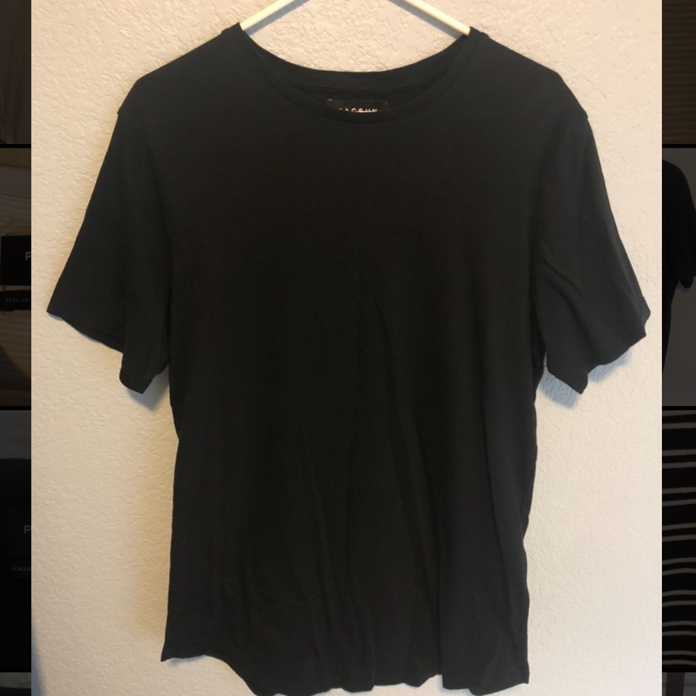 Pacsun men’s black scallop t-shirt